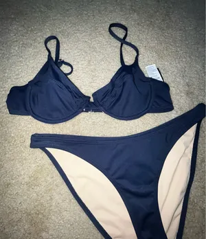 Cotton On Navy Bikini Set  thumbnail 1