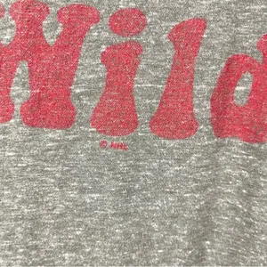 NHL Womens Medium Minnesota Wild Nature Graphic Tee Shirt Crewneck Heather Grey thumbnail 4