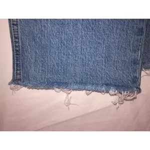 Abercrombie Fitch Jeans Size 25 or 0R Baggy Curve Love Blue Raw Hem Light Wash thumbnail 5