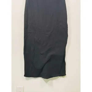 Abercrombie & Fitch Sleeveless Ribbed Side Slit Midi Dress Size S Tall Black LBD thumbnail 10