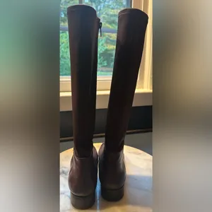NINE WEST VINTAGE AMERICA Brown Leather Knee-High Selenao Riding Boots Sz 6.5 thumbnail 4