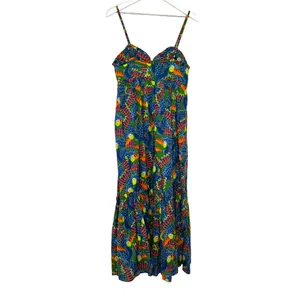 NWT Farm Rio Tropical Print Midi Dress Ruffle Bust Spaghetti Strap Size Small thumbnail 12