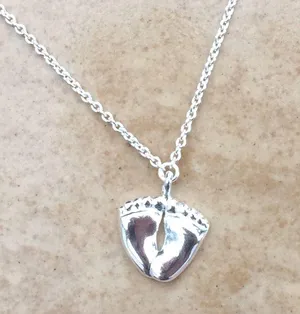 Sterling Silver 925 Feet Heart Charm Anklet Ankle thumbnail 2