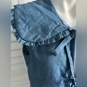 In the beginning | quilted tie denim vest thumbnail 5