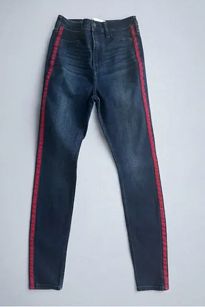 ABERCROMBIE & FITCH Ultra High Rise Pinstripe Skinny Jeans Size 27 / US 4 thumbnail 1