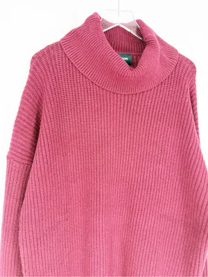 All the Ways Delta Chunky Knit Turtleneck Tunic Sweater M thumbnail 5