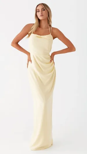 Peppermayo Indi Maxi Dress in Butter Yellow Size 0 thumbnail 1