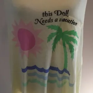 Wildfox Yellow Tank Top "Beach Scene" Sweater thumbnail 6