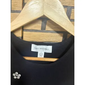 Free Assembly Black Sweater‎ Jeweled Midi Dress Size Small thumbnail 7