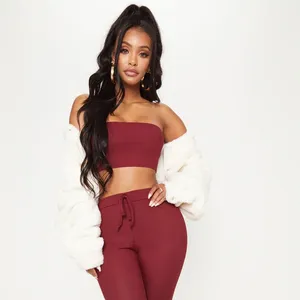 Pretty Little Thing Burgundy Bandeau thumbnail 4