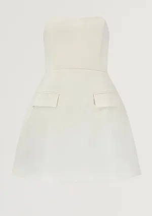 Odd Muse Strapless Dress White Size M thumbnail 6