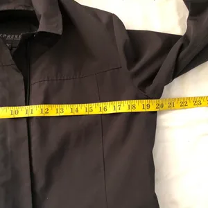 Express Jet Black streetwear zip up oversize long sleeve jacket with belt loops thumbnail 5