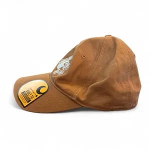 Carhartt Women's Tan adjustable baseball cap with gray embroidered floral logo thumbnail 2