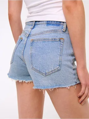 Abercrombie & Fitch‎ The Mom Short High Rise Denim Cutoff Shorts Size 28 / 6 thumbnail 2