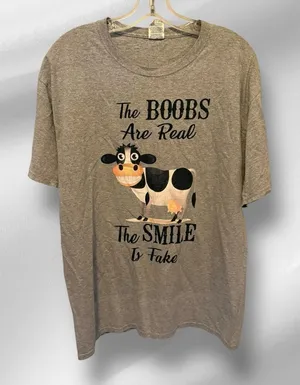 Fruit of the Loom Gray T-Shirt thumbnail 1