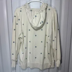 Summersalt The Softest French Terry Puff-Sleeve Hoodie Floral Zip Up Women Large thumbnail 5