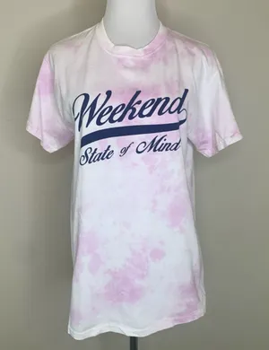 Cold Crush Tie Dye Graphic Tee T Shirt Sz Medium Weekend thumbnail 1