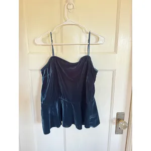 Intimately Free People dark teal velvety camisole top size medium thumbnail 4