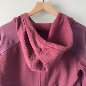 The North Face Red Utility Jacket with Hood Tunic Length Pockets Full Zip quilt thumbnail 7
