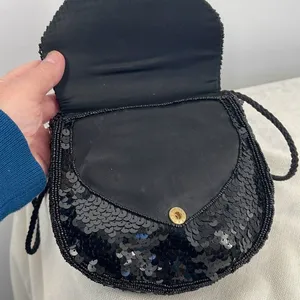 Vintage Magid, hand made sequined beaded crossbody bag thumbnail 2