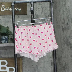 NWT Stripe And Stare and Stare Diamond Heart Frill 2-Piece Pajama Set Pink Red S thumbnail 5