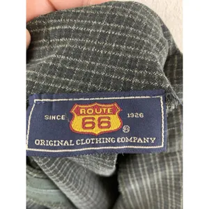 VTG Y2K Route 66 Women’s Mini Skirt Plaid Grunge Green Size 16 thumbnail 9
