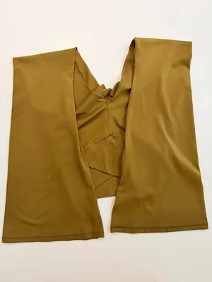 Aerie Offline Pants Leggings Flare Crossover Real Me High Rise Short Yellow thumbnail 7