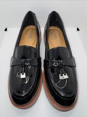 Clarks Westlynn Bella Black Patent Loafers Women's Size 8.5 thumbnail 5