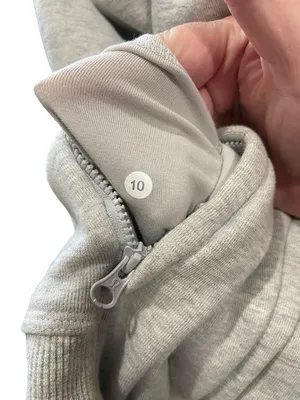 Lululemon Karmacollected Jacket Heathered Light Gray Size 10 Athleisure Workout thumbnail 4