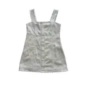 House of Harlow 1960 Tweed Boucle Mini‎ Dress Medium White Square Neck Sheath thumbnail 2