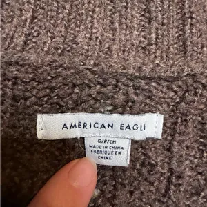 🤎 American Eagle Y2K Cable Knit Cropped Cardigan Brown Size Small‎ 🤎 thumbnail 4