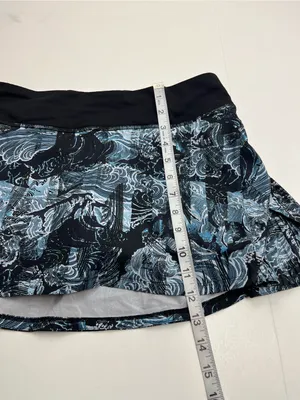 Lululemon‎ Play Off The Pleats Skirt Skort Eternal Wave Starlight Black Womens 8 thumbnail 4