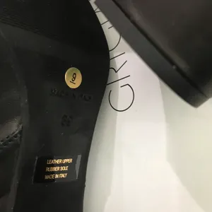 Grigiarancio Genuine Leather Black booties -Made in Italy Size-38 (8) thumbnail 3