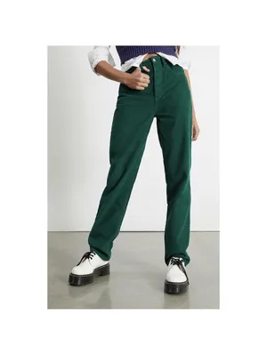 Pacsun Green Corduroy Dad Jeans High Rise Straight Leg Button Fly Size 26 thumbnail 3