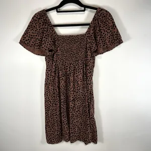 Old Navy NWT‎ Animal Print Linen Blend Mini Dress Women’s Size XS Boho Beach thumbnail 7