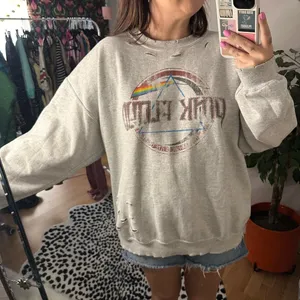 Pink Floyd Crew Neck Distressed Pullover Sweatshirt Gray Size 1X thumbnail 6