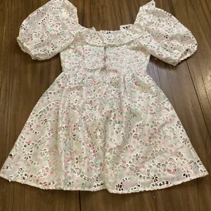 For Love & Lemons Magnolia Mini eyelet Dress Floral Puff Sleeve White XS NWT thumbnail 2