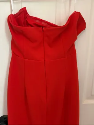 Lulus Memorably Iconic Red Strapless Lace Bustier Maxi Dress thumbnail 12