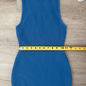 Aritzia Babaton Sculpt Knit Racer Mini Dress in Flagstone Blue thumbnail 2