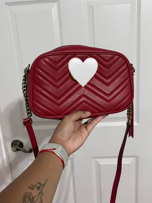 Red Faux Leather Crossbody Purse thumbnail 5