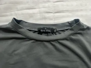 Grey Long Sleeve Crop Top Gray Size XL thumbnail 2