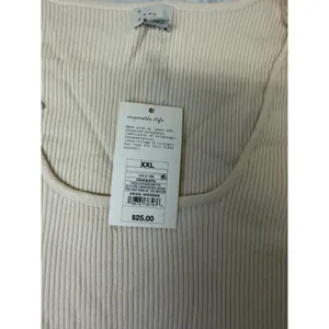 A New Day Womens XXL Cream Ribbed Scoop Neck Long Sleeve Sweater Top BLML7WL thumbnail 4