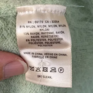 Anthropologie Rosie Neira Aubade Mint Green Fuzzy Sweater SP Small Petite thumbnail 8
