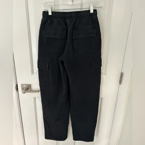 Aritzia TNA Sweatfleece Cargo Sweatpants Black Size XS thumbnail 3