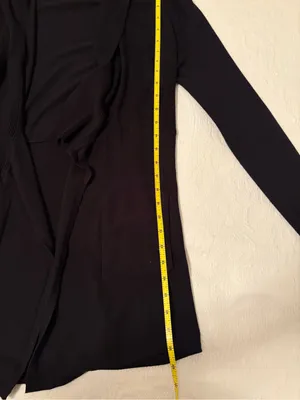 White House Black Market Black Draped Cardigan thumbnail 8