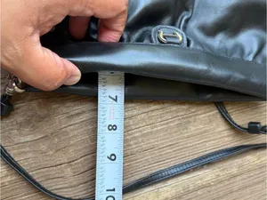 Vintage Etienne Aigner Black Leather Clutch Shoulder Bag Detachable Strap Purse thumbnail 11