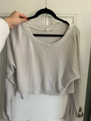 Altar’d State Cream Cropped Sweater thumbnail 1
