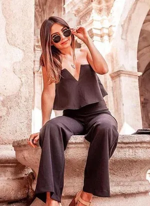 Lulu’s Power of Love Black Strapless Jumpsuit Size: M thumbnail 4