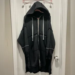 Free People We the Free Long Line Cardi Cardigan Sweatshirt Hoodie Size Large thumbnail 4