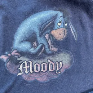 Disney Eeyore Moody Cloud T Shirt Women's Plus 26W 28WGraphic Navy Blue Cotton thumbnail 5